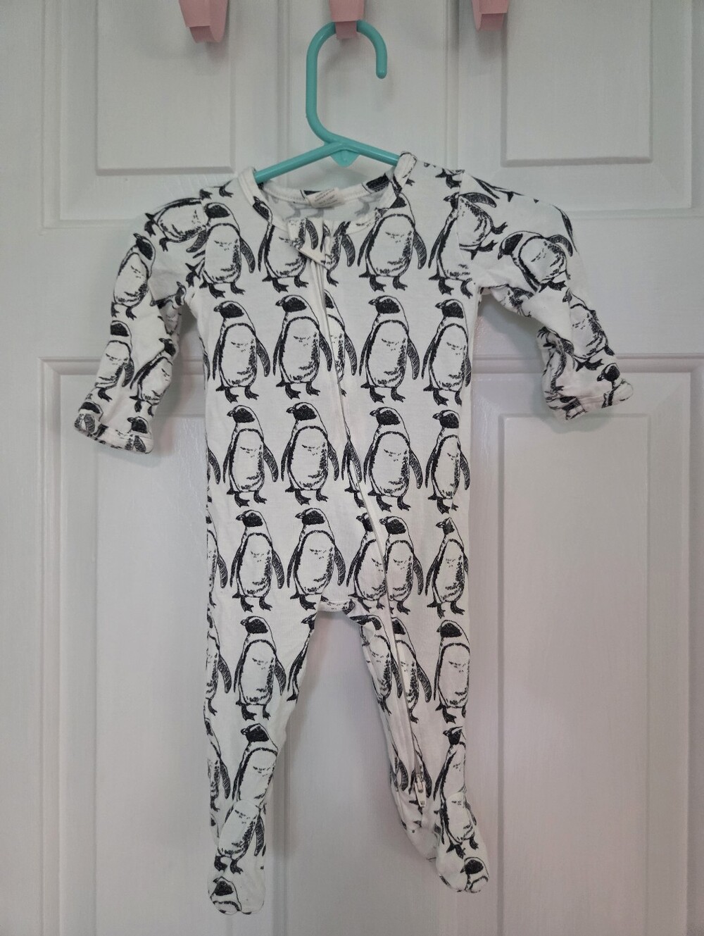Kate Quinn Penguin Print Two-way Zipper Sleeper, Size Newborn